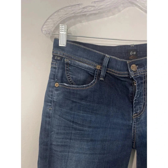 Citizens Of Humanity Dani Jeans Women’s 28 Blue Cropped Straight Leg Cuffed Hem - Picture 8 of 14